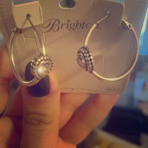 Brighton silver hoop earrings NWT